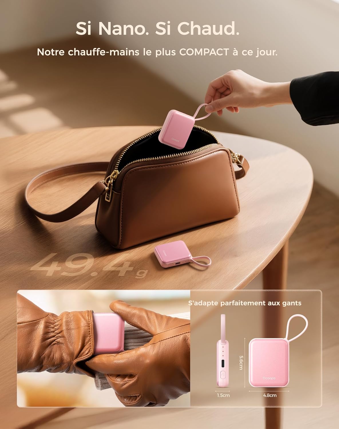 Thumbnail 1 de Chauffe-mains OCOOPA UT5 Nano Duo — Lot rechargeable avec 3 niveaux de chaleur