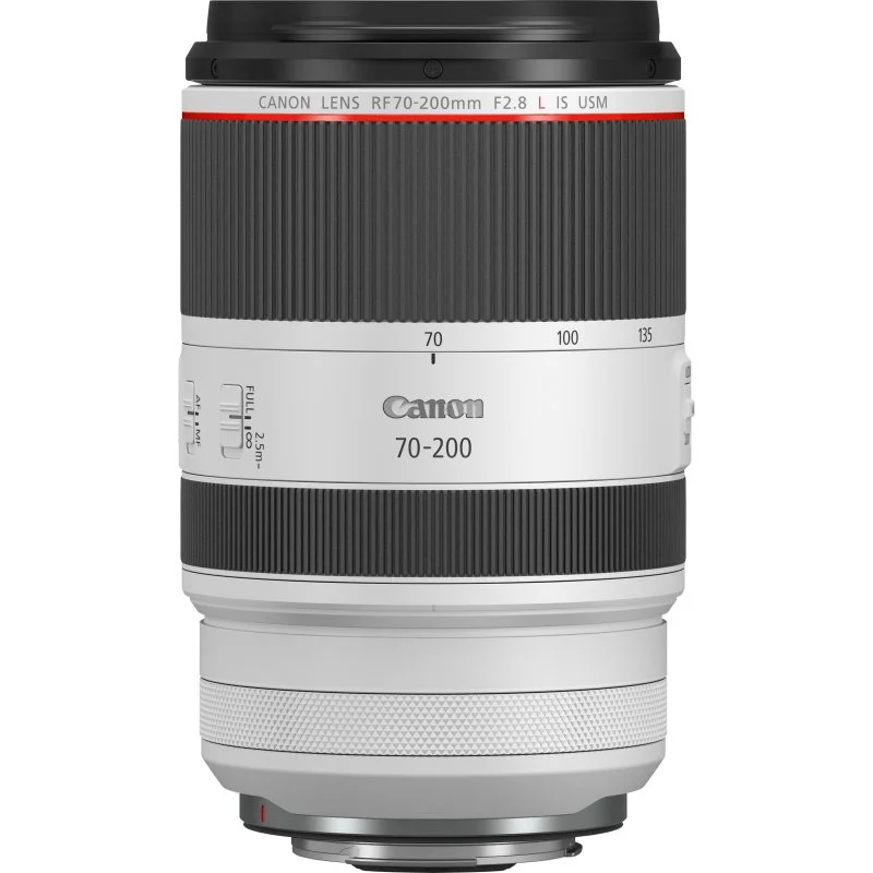 Detalle de Canon RF 70-200mm F2.8 L IS USM: teleobjetivo versatile y compacto para fotografía y vídeo