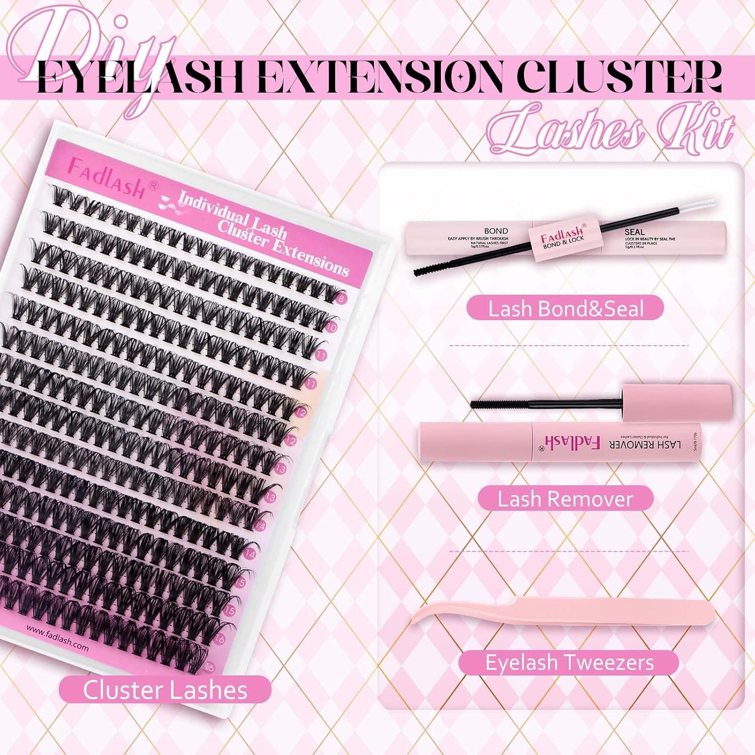 Detalle 2 de FADLASH DIY Wimpernverlängerung Set 240 Cluster