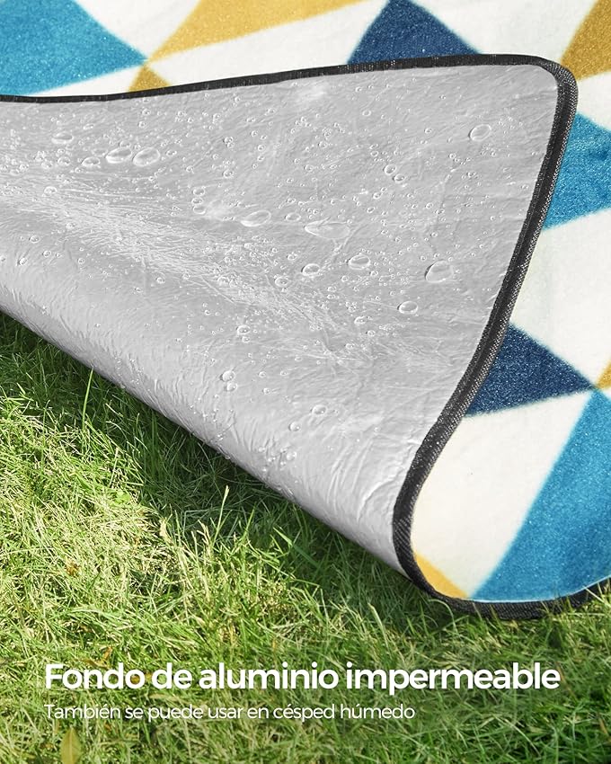 Thumbnail 4 de SONGMICS Manta de Picnic Impermeable 200x200 cm
