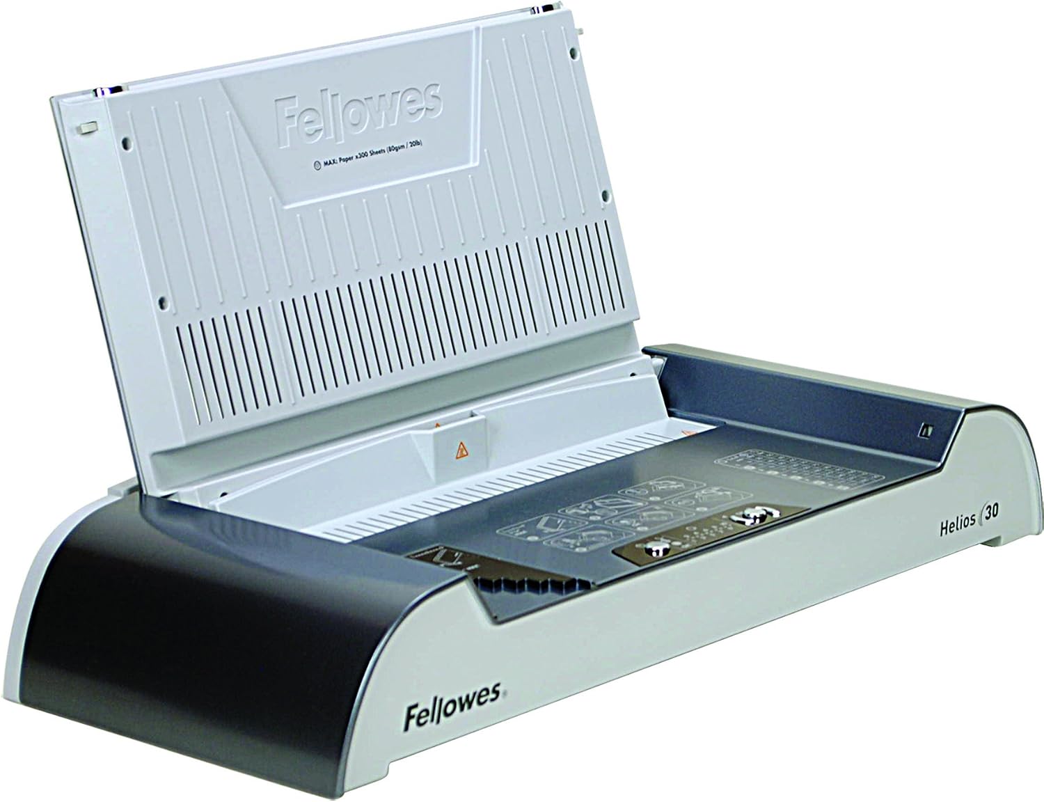 Detalle 2 de Fellowes Thermobindegerät Helios 30 – bis zu 300 Blatt thermobinden mit 4 Minuten Aufwärmzeit