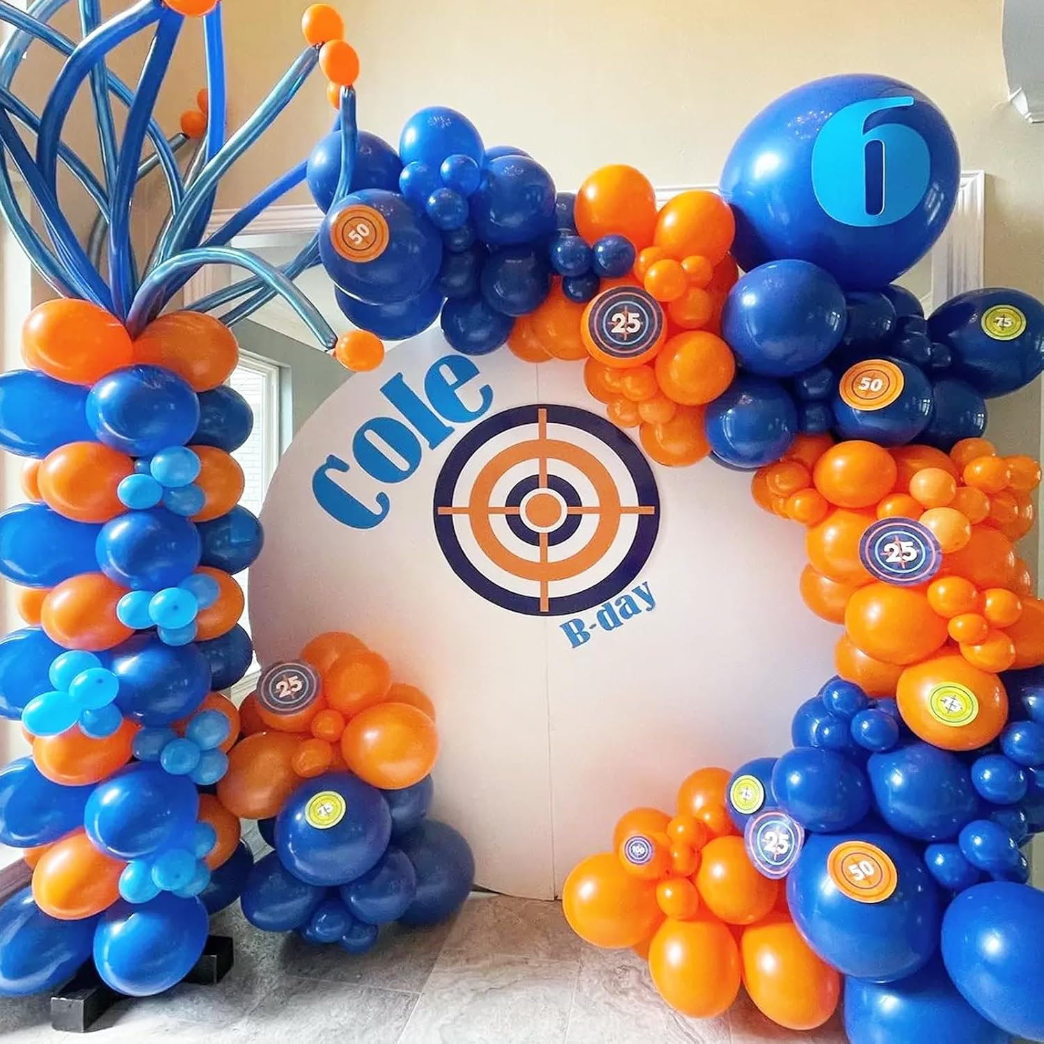 Detalle de RUBFAC Orange Latex Balloons, 120 Count, 12-Inch Round Party Decorations