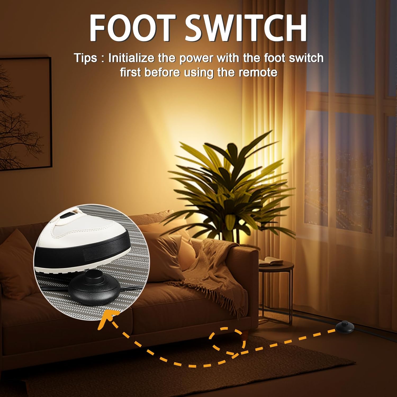 Thumbnail 4 de HUAEU LED Bodenstrahler 2er-Set (6 W, GU10 inkl.), Uplight für Innenräume – Schwarz, Warmweiß 3000K