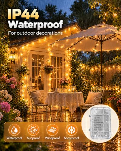 Detalle 2 de LEEDLIT Fairy Lights Battery Operated – 20m, 200 LEDs, 8 Modes