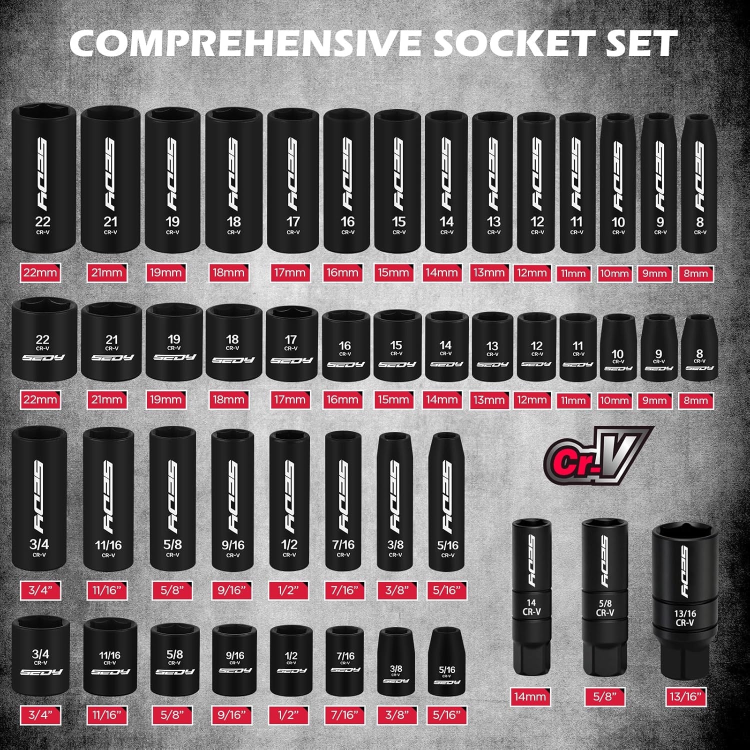Thumbnail 2 de Premium 132-Piece Mechanics Tool Set (SAE/Metric, 1/4" & 3/8" Drive) with Quick-Release Ratchet, Extensions, Adapters, and Storage Case
