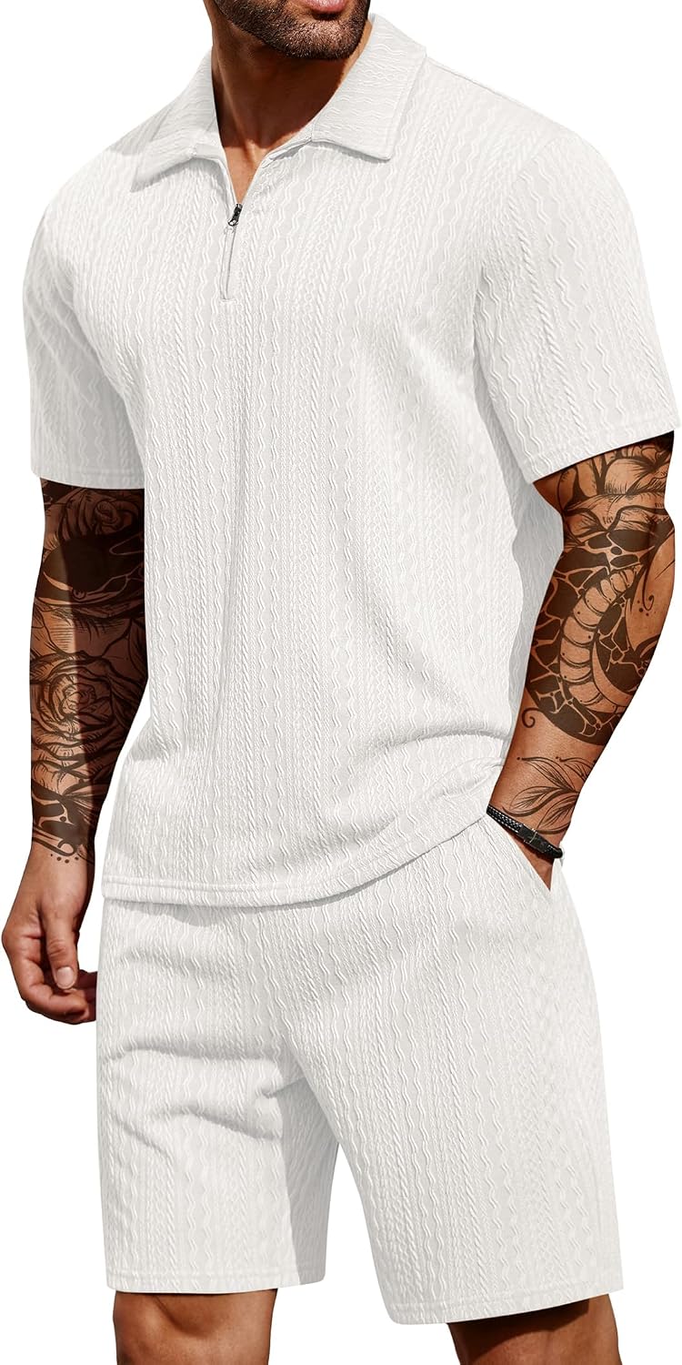 Detalle de COOFANDY Men's 2 Pieces Tracksuit Set