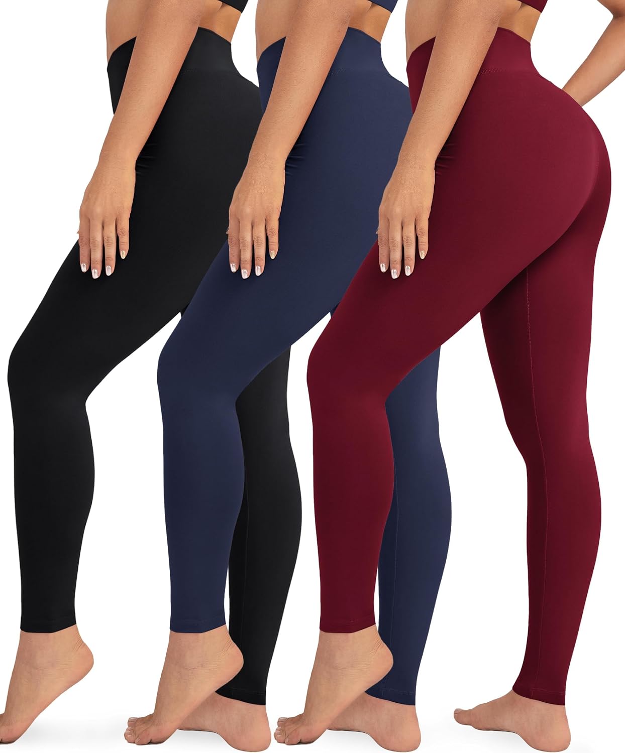 Detalle de VALANDY Creamlush 3-Pack High Waisted Tummy Control Leggings (S–5XL)