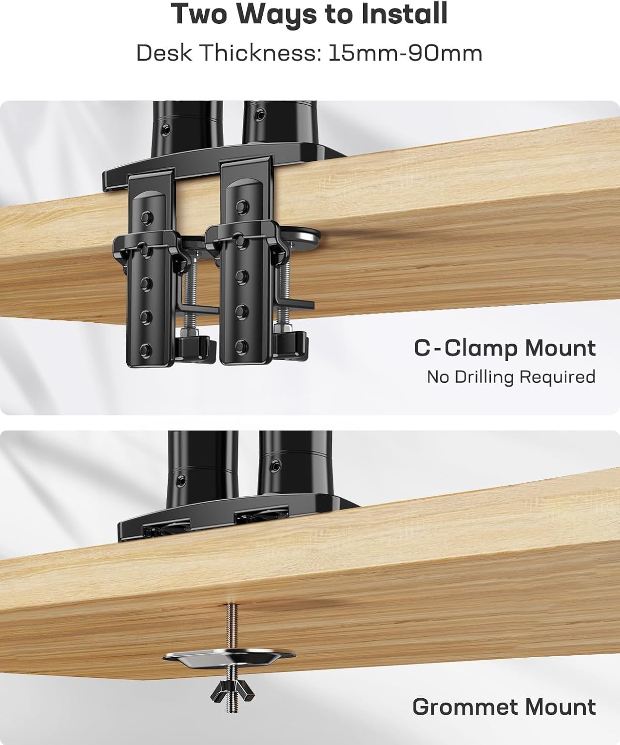 Thumbnail 6 de HUANUO Dual Monitor Stand for 13 to 32 Inch Screens