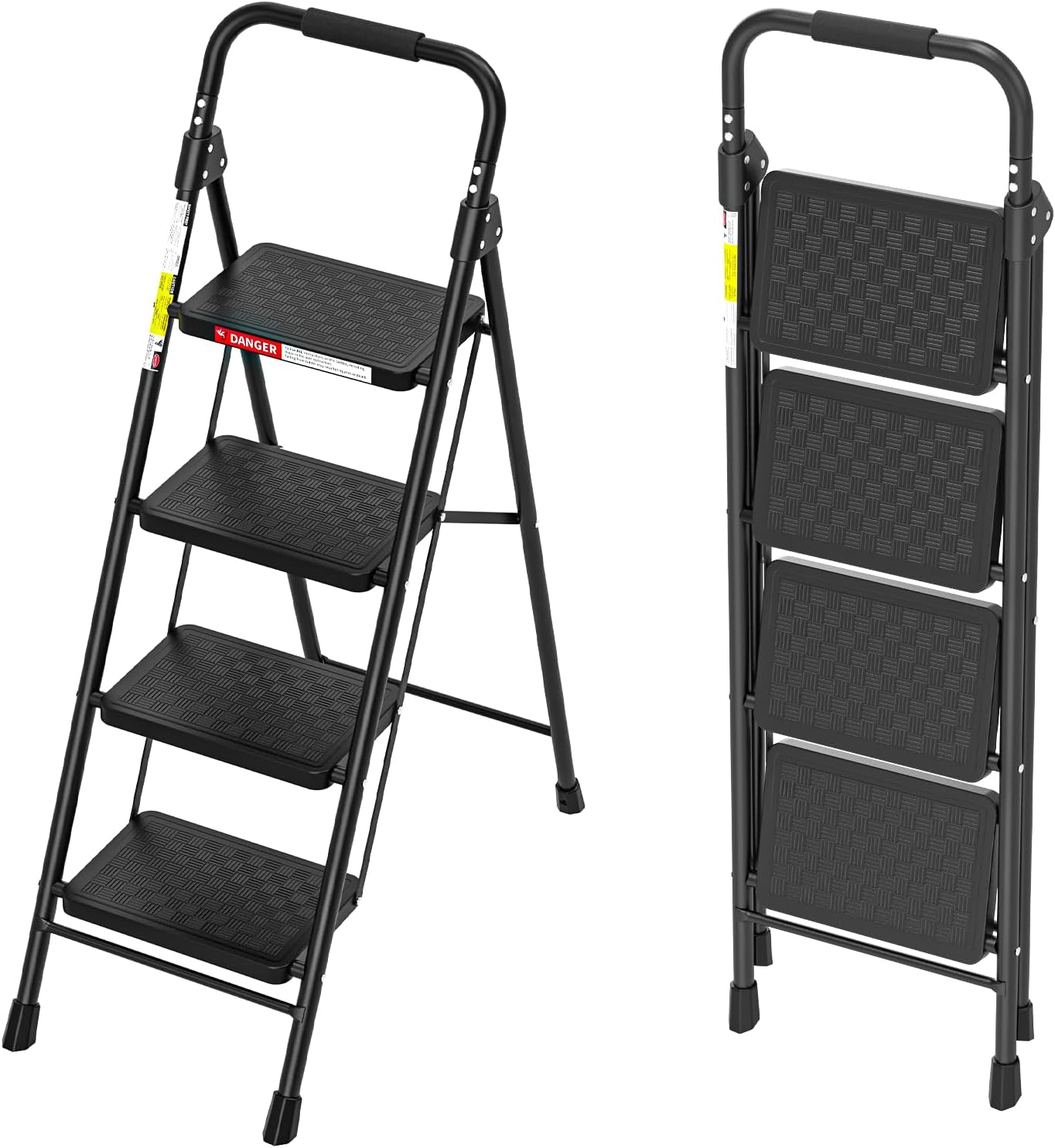 Detalle de HBTower TJ244KAH 4-Step Folding Ladder with Wide Anti-Slip Pedals