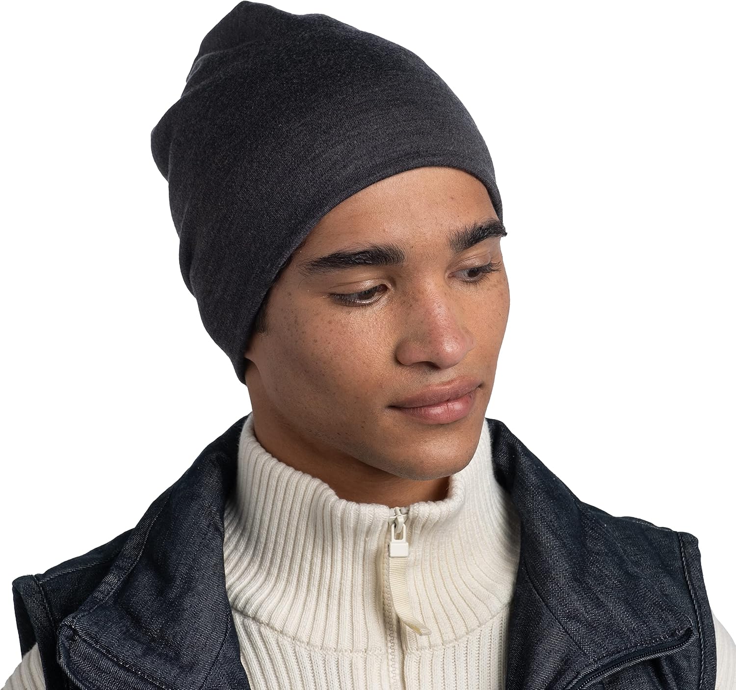 Detalle de BUFF Merino Heavyweight Hat Loose – czapka beanie z 100% wełny merino