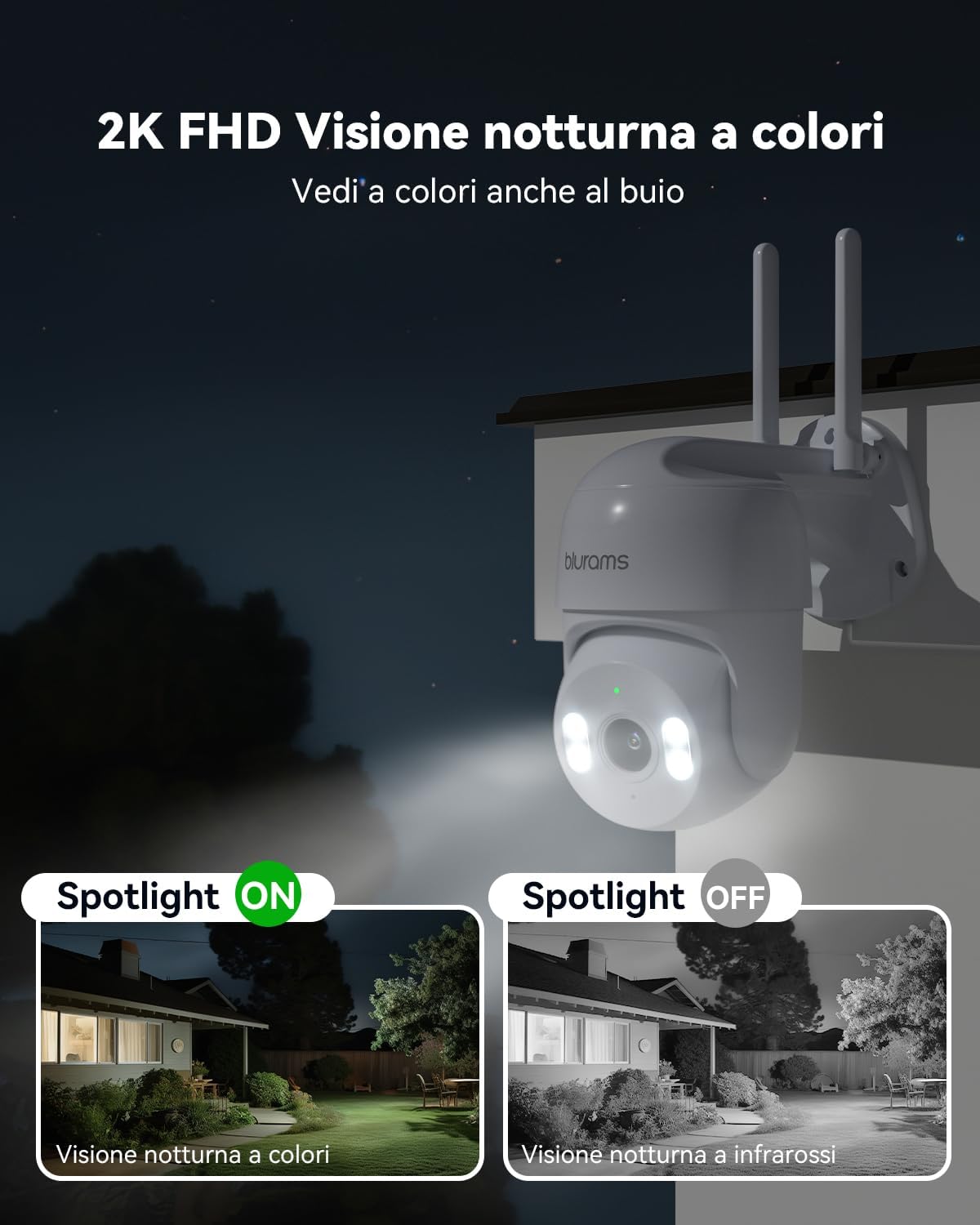 Detalle 2 de blurams Telecamera Wi-Fi Esterno 2K
