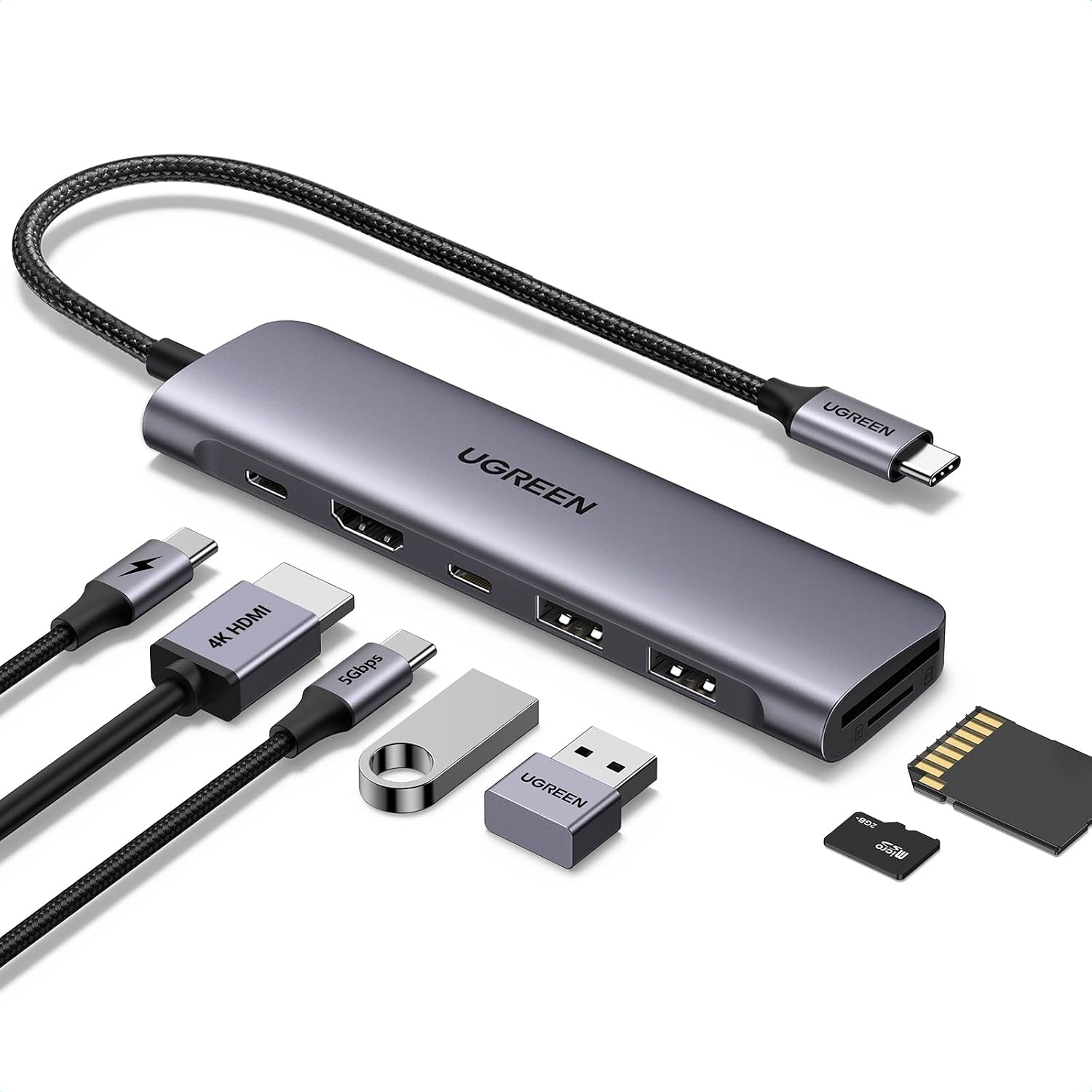 Detalle de UGREEN Revodok 7-in-1 USB C Hub
