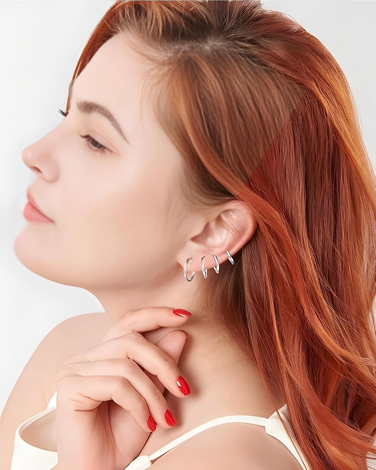 Detalle 1 de 316L Stainless Steel Huggie Hoop Earrings