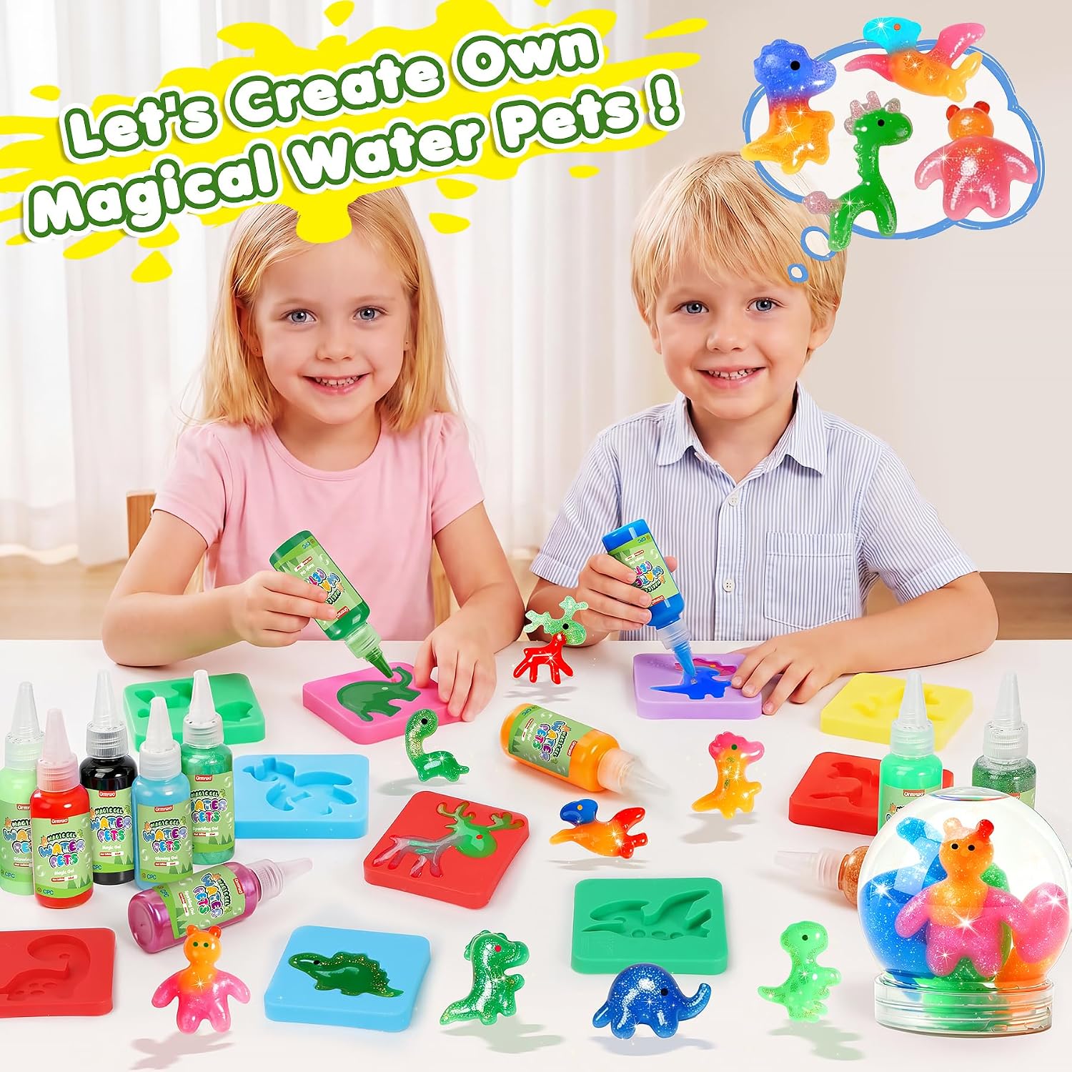 Detalle 2 de Aqua Fairy Water Gel Kit, DIY Squishy Maker with 12 Gels and 10 Molds