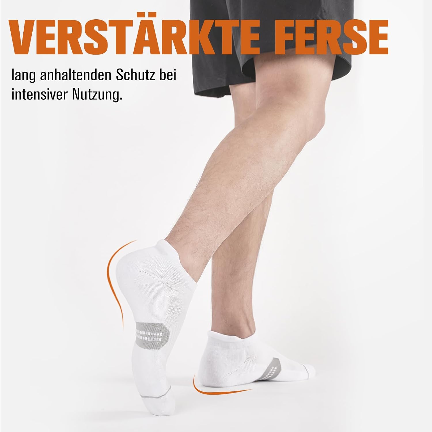 Detalle 2 de Niorasen sneakersockor i bomull, korta och andningsbara med fodrad häl, 6 par