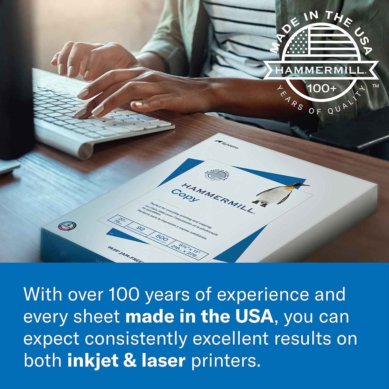 Thumbnail 6 de Hammermill Printer Paper, 20 lb Copy Paper, 8.5 x 11, 5000 Sheets (10 Reams) – 92 Bright, Made in the USA