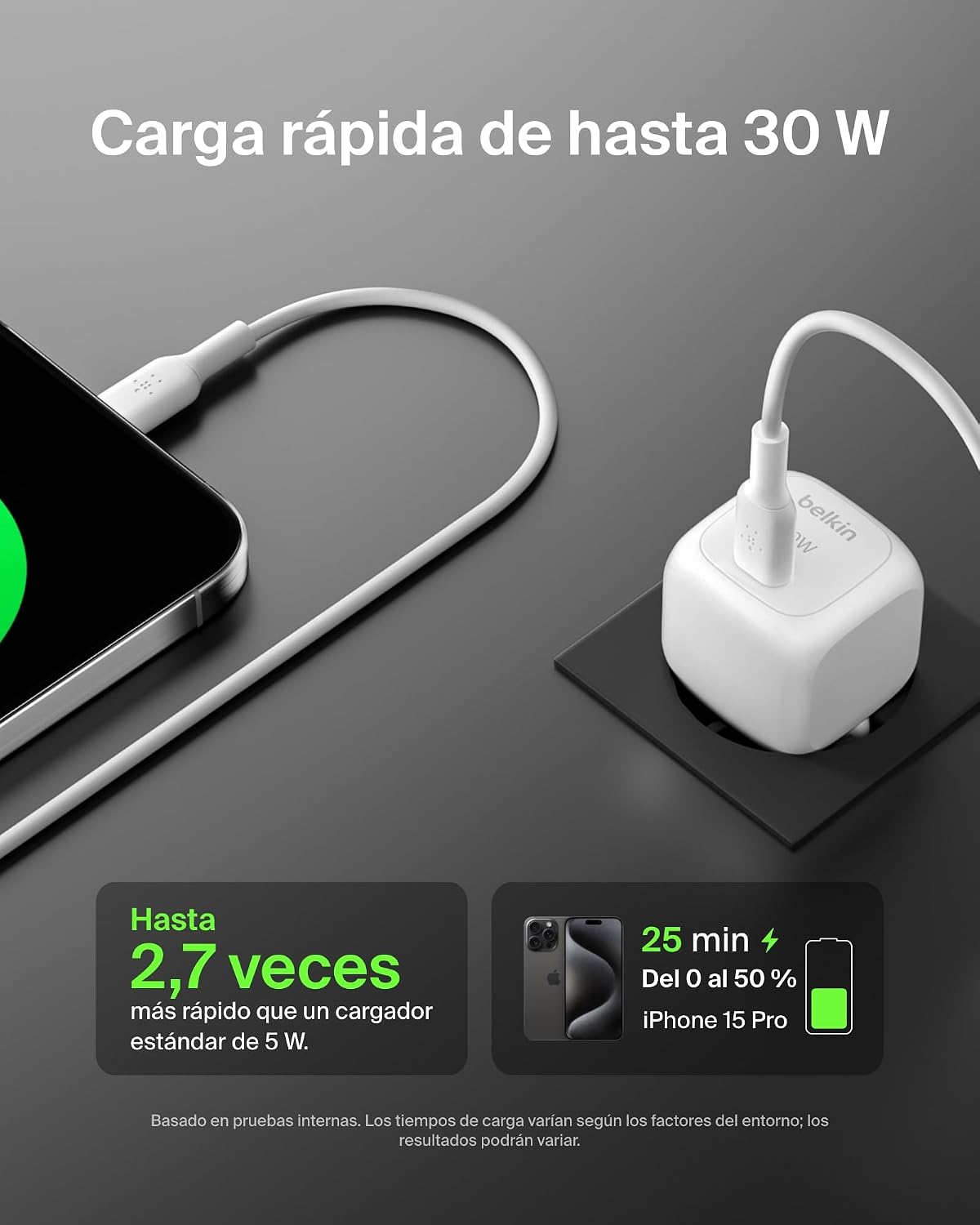 Detalle 2 de Belkin BoostCharge 30 W Cargador USB-C