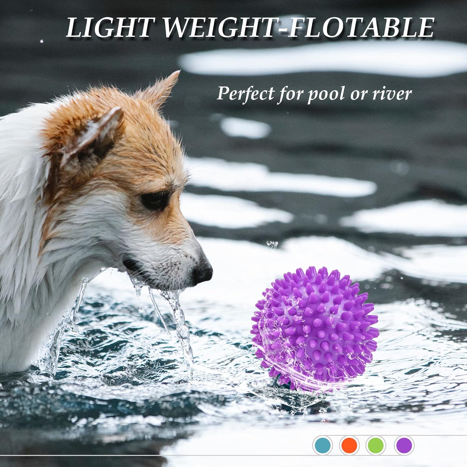 Detalle 2 de Ousiya Thickened 12 cm Squeaky Dog Toy Ball for Aggressive Chewers