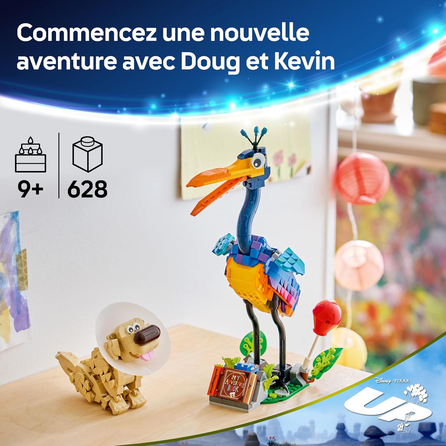 Thumbnail 1 de LEGO Disney Pixar Kevin et Doug – Chien Golden Retriever & Oiseau Exotique, Décoration DIY et Jouet d’Expérience