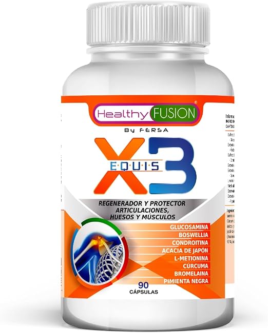 Detalle de Healthy Fusion X3 Cúrcuma con Glucosamina y Condroitina 💊