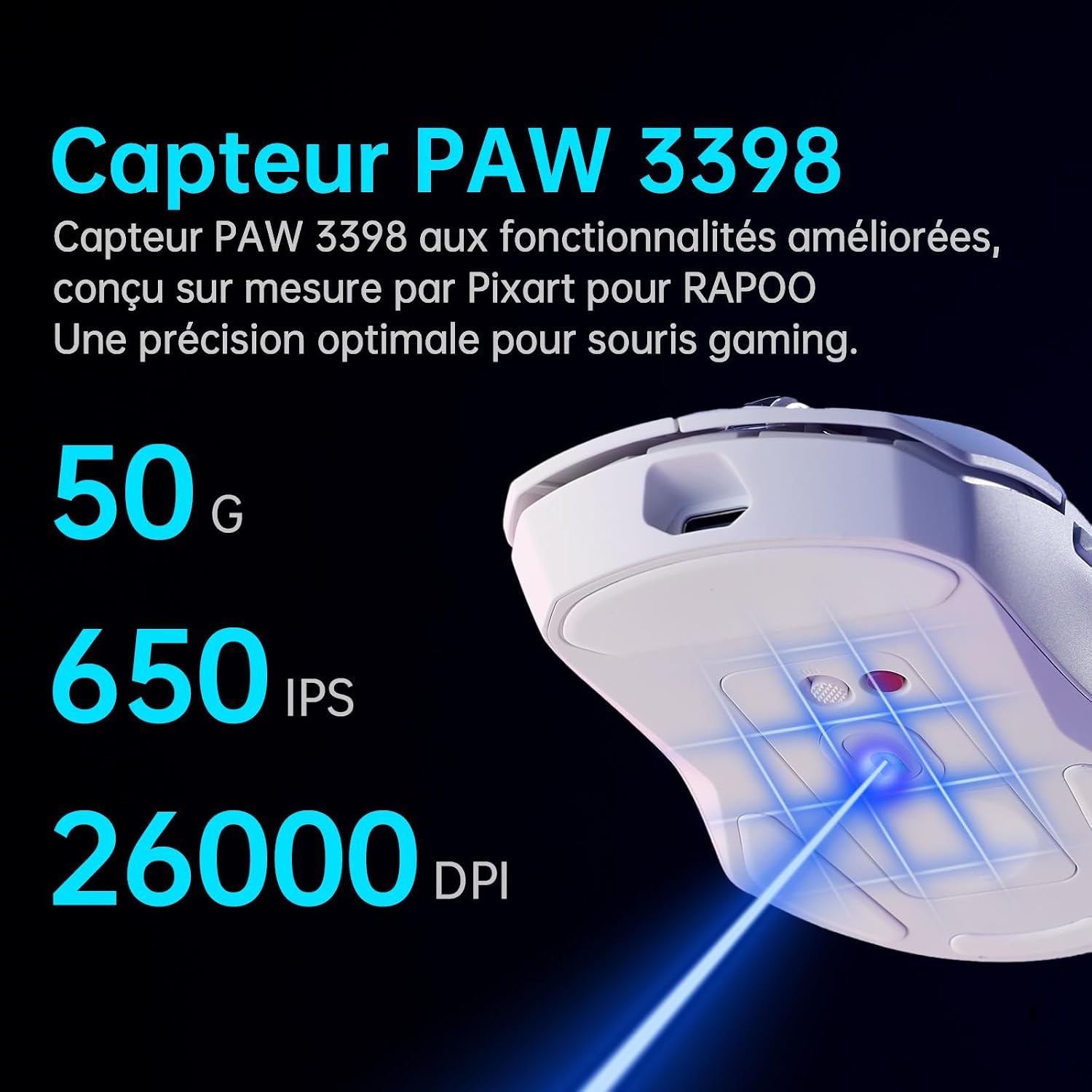 Thumbnail 1 de Rapoo VT9Pro draadloze gamingmuis – 68 g, PAW 3398, 26.000 DPI