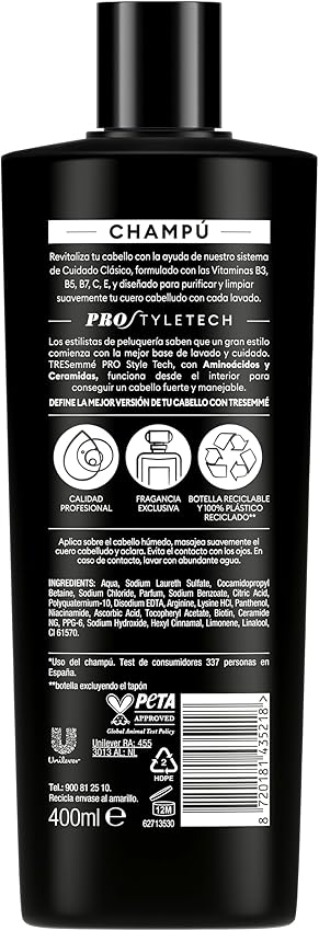 Detalle 2 de Tresemmé Champú Cuidado Clásico 400 ml x 6