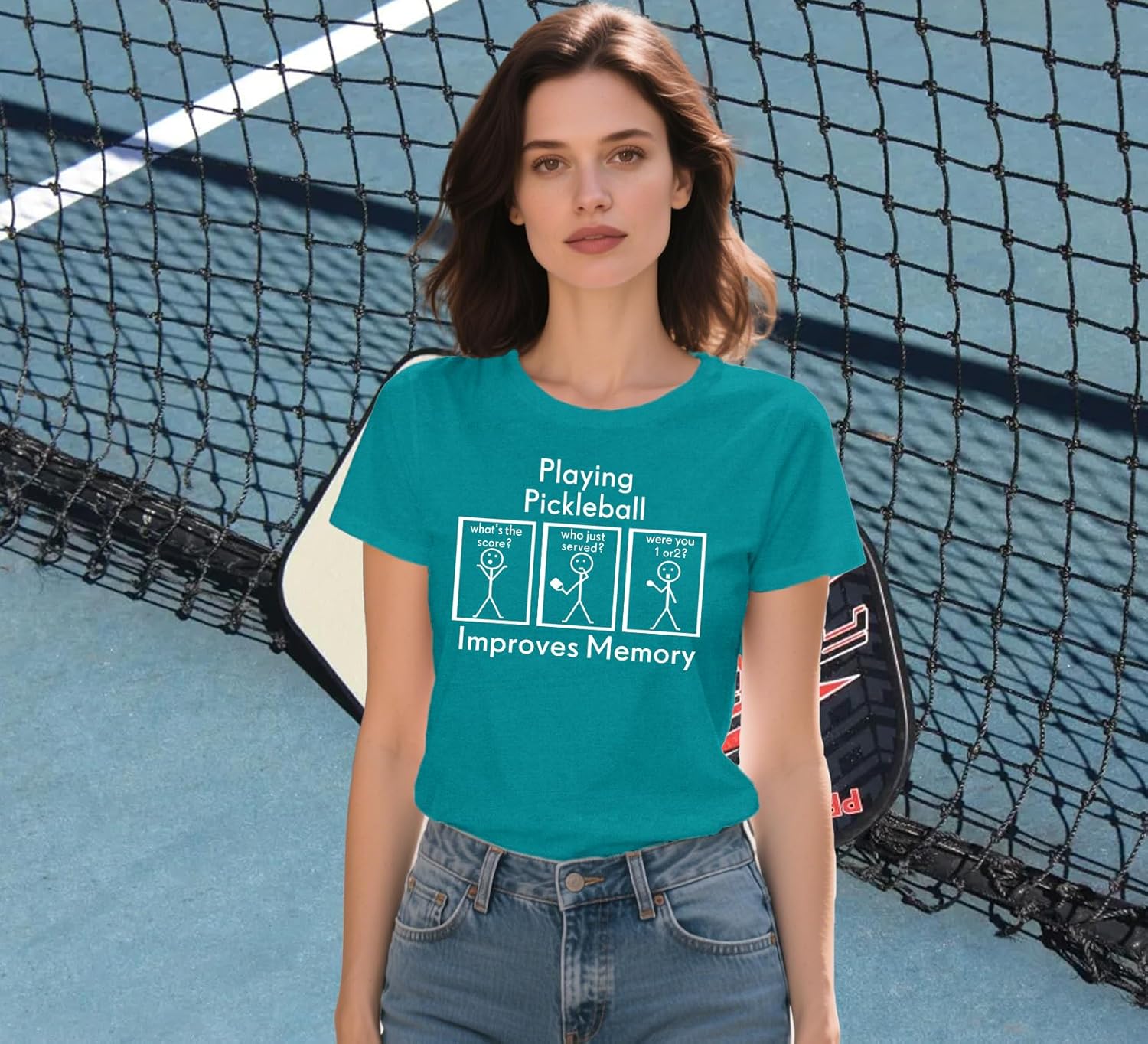 Detalle 2 de Qskall Womens Pickleball T Shirts: Comfortable Paddleball Tee for Everyday Play