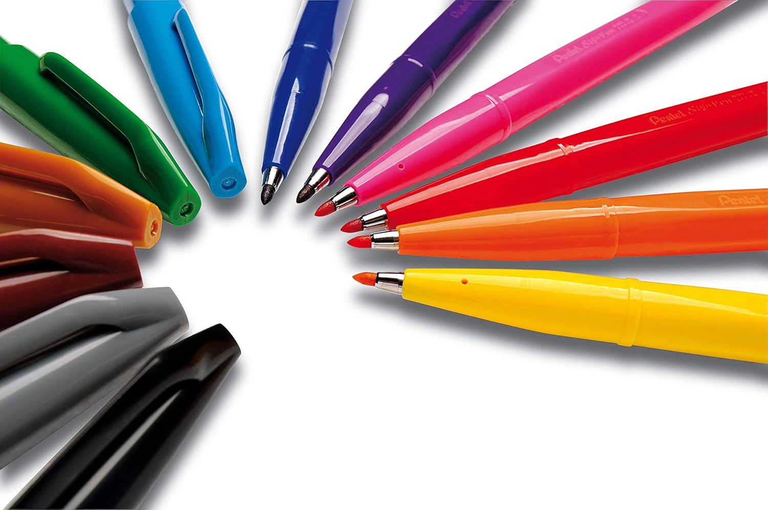 Thumbnail 2 de Pentel S520 Lot de 5 marqueurs – 5 couleurs assorties, pointe fibre 2 mm