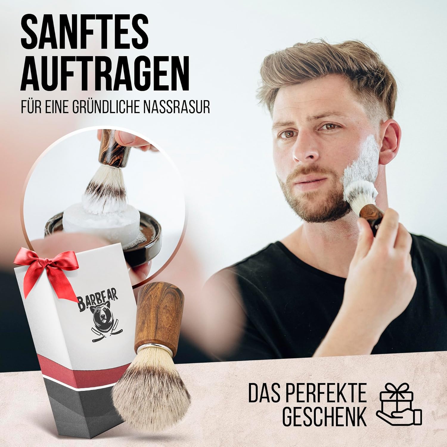 Thumbnail 2 de Barbear Rasierpinsel aus Deutschland – extra pflegeleichte, weiche Borsten & komfortabler Griff