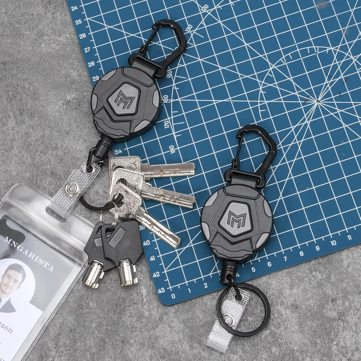 Detalle 2 de MNGARISTA 2er-Pack einziehbarer Schlüsselanhänger 31,5 Zoll 🔑