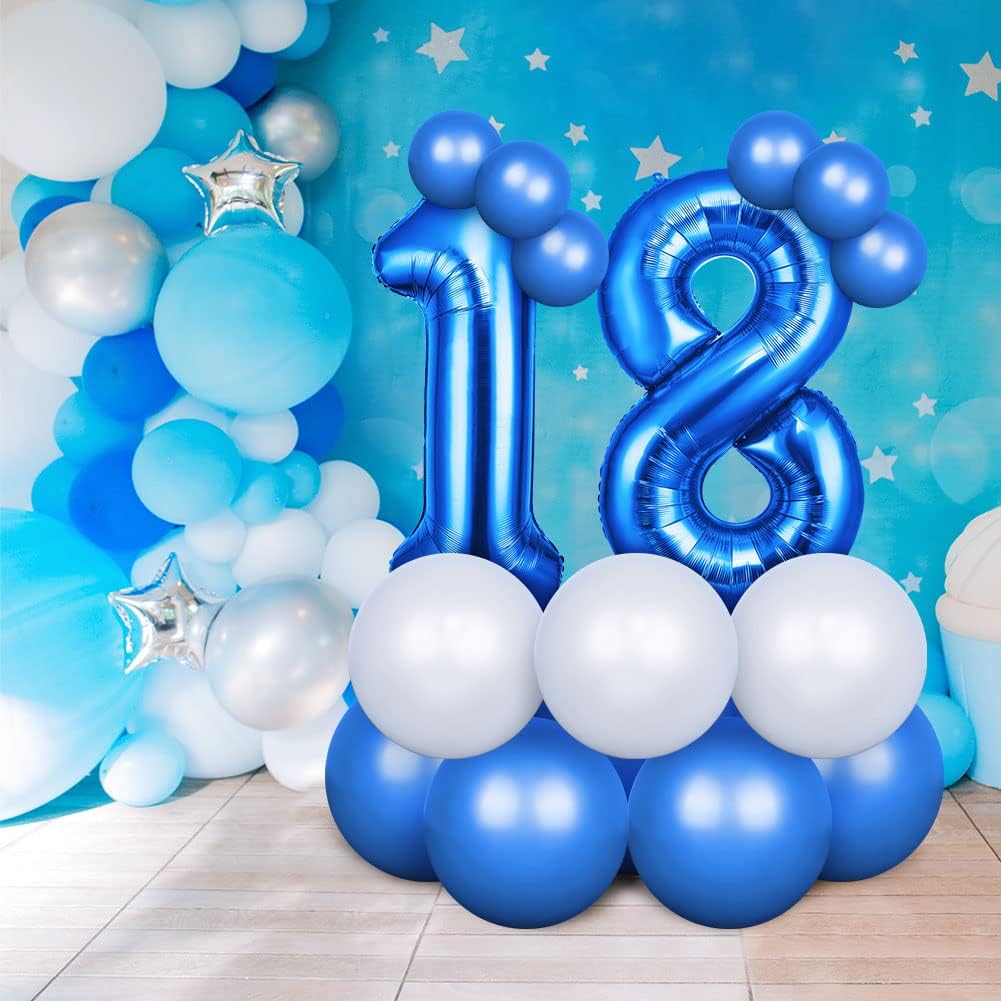 Thumbnail 4 de OFFCUP Blue Number 10 Balloons 40 Inch