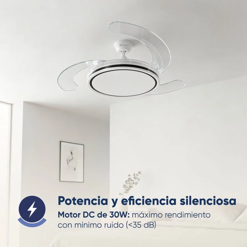 Thumbnail 1 de Origial AirBliss Ceiling Retractable Dim: ventilador de techo 122 cm con luz regulable (blanco)