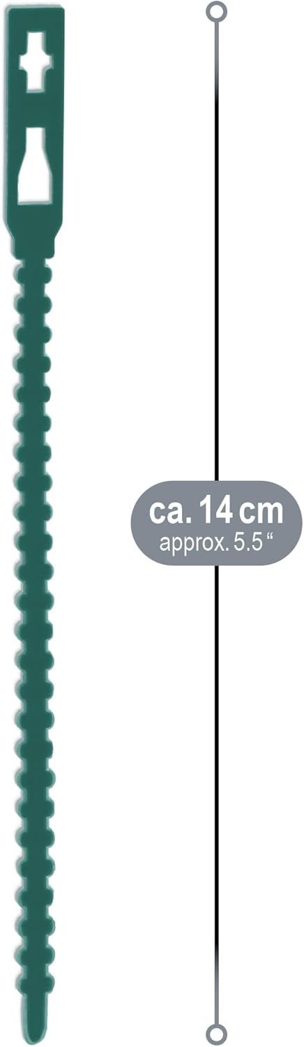 Thumbnail 5 de COM-FOUR® 200x Lega piante in plastica verde - clip regolabili da 14 cm, legatura versatile e riutilizzabile