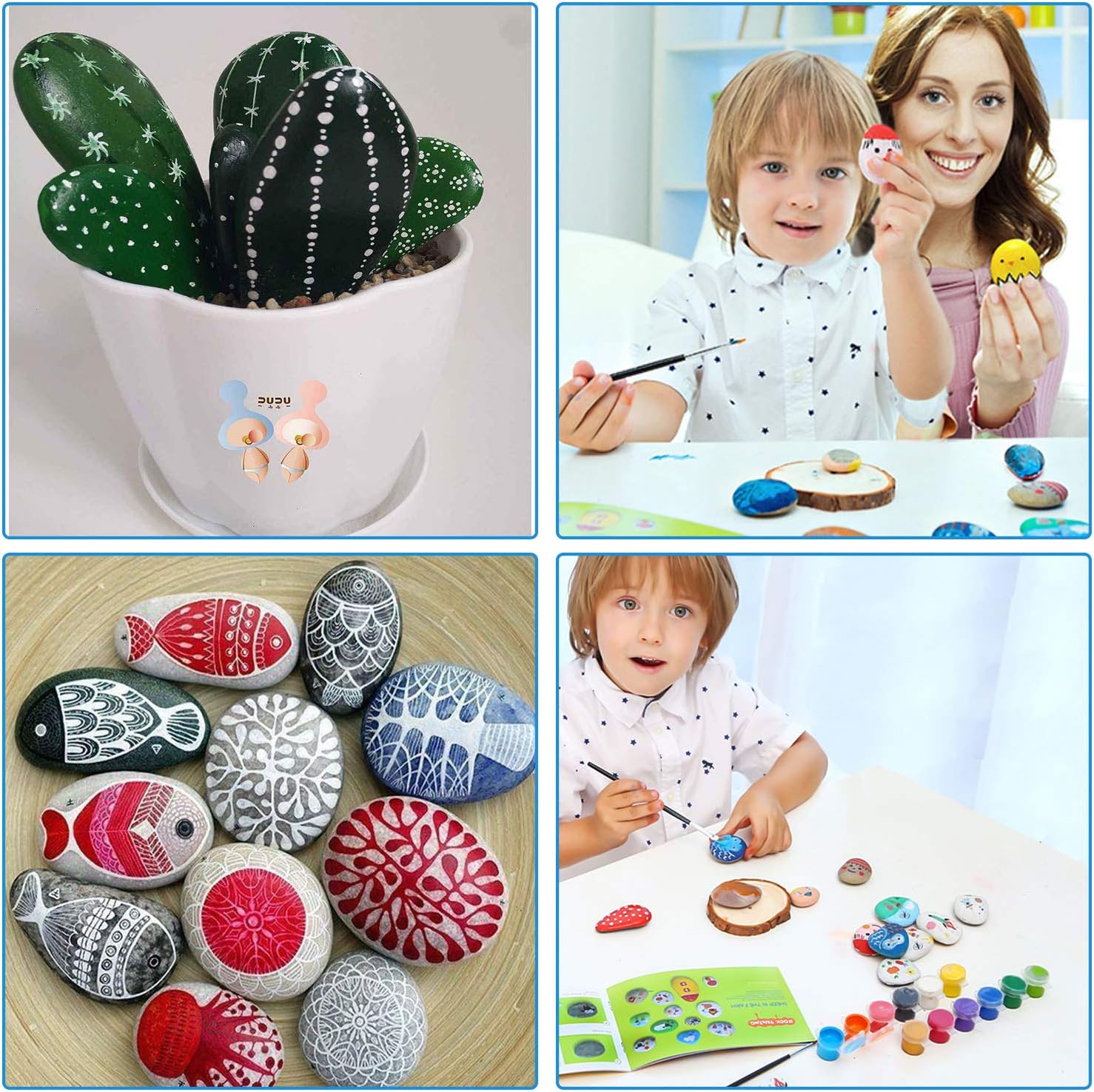 Thumbnail 4 de Hisredsun Painting Rock 48 pcs natural pebbles 🪨