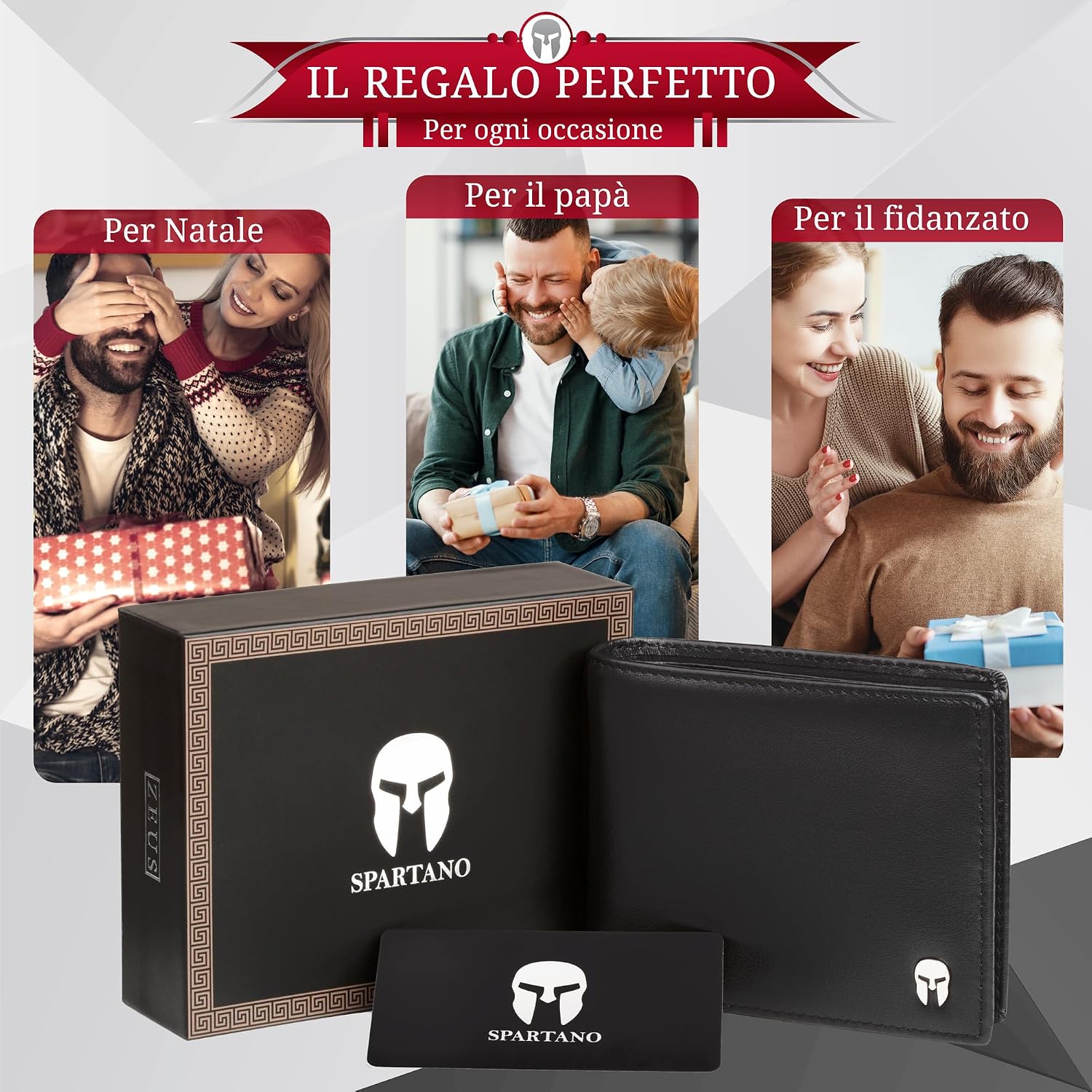 Detalle 2 de SPARTANO ZEUS portafoglio uomo RFID 11 slot