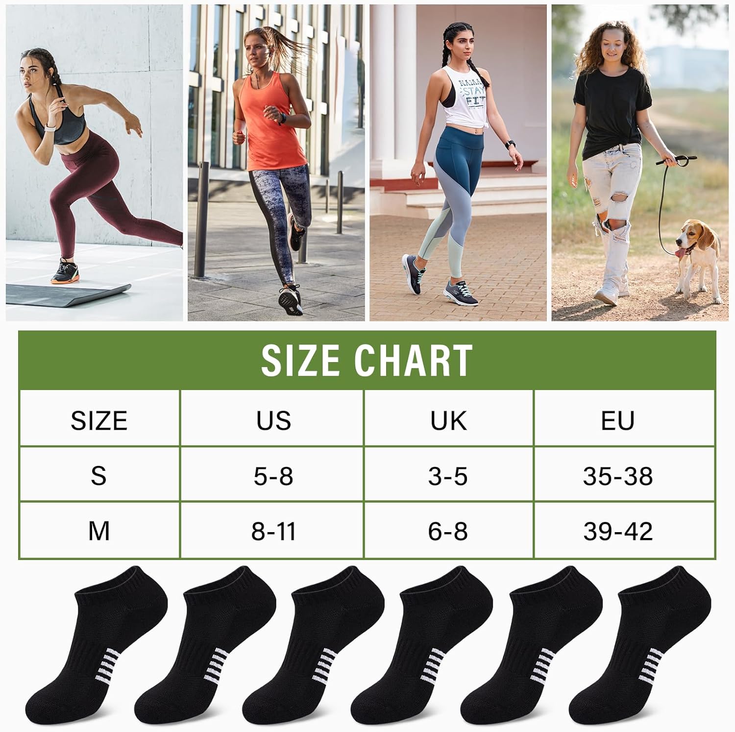 Thumbnail 6 de Effeet Calzini Corti Donna in Bambù (6/12 paia) per running: traspiranti, antiossidore e con compressione