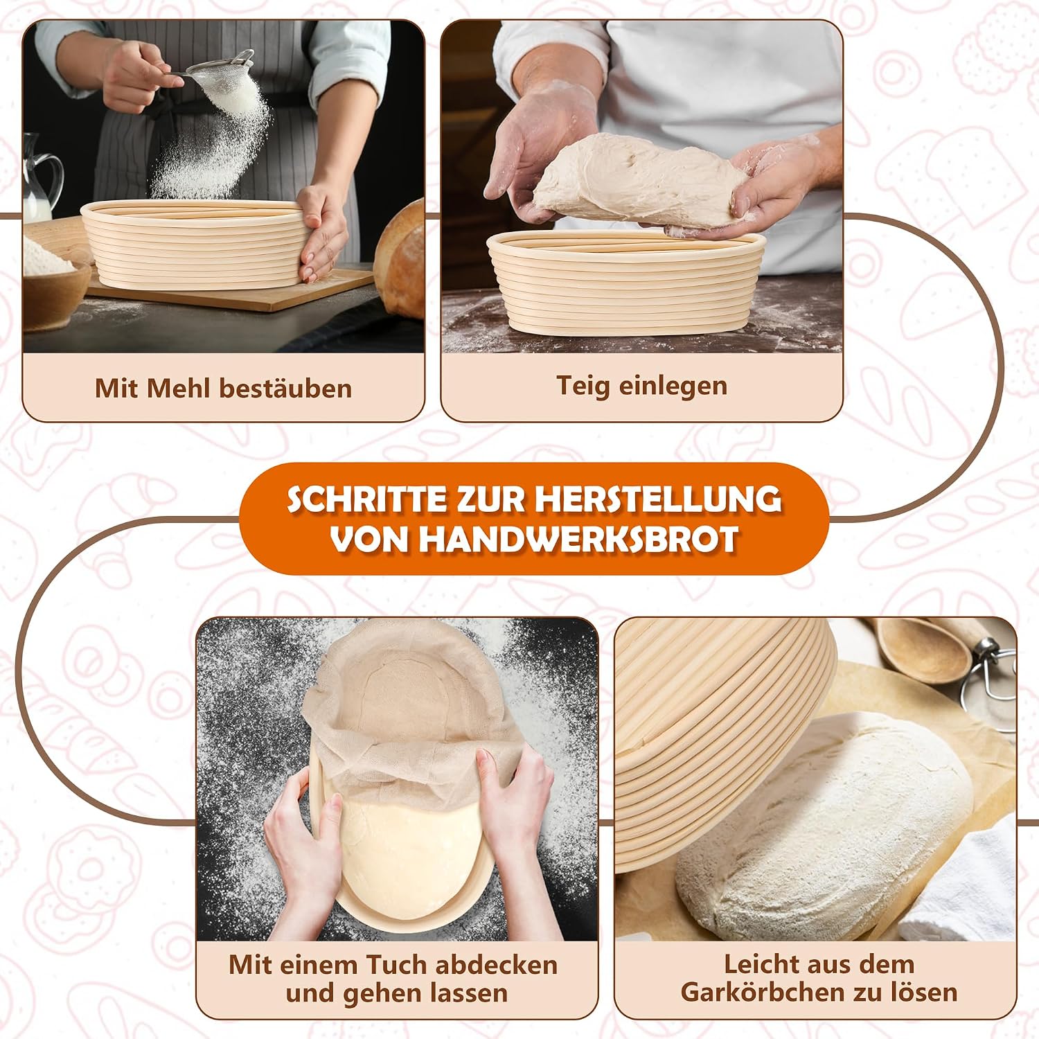 Thumbnail 6 de HaWare Gärkörbchen 23 cm rund Brotset mit Zubehör 🍞