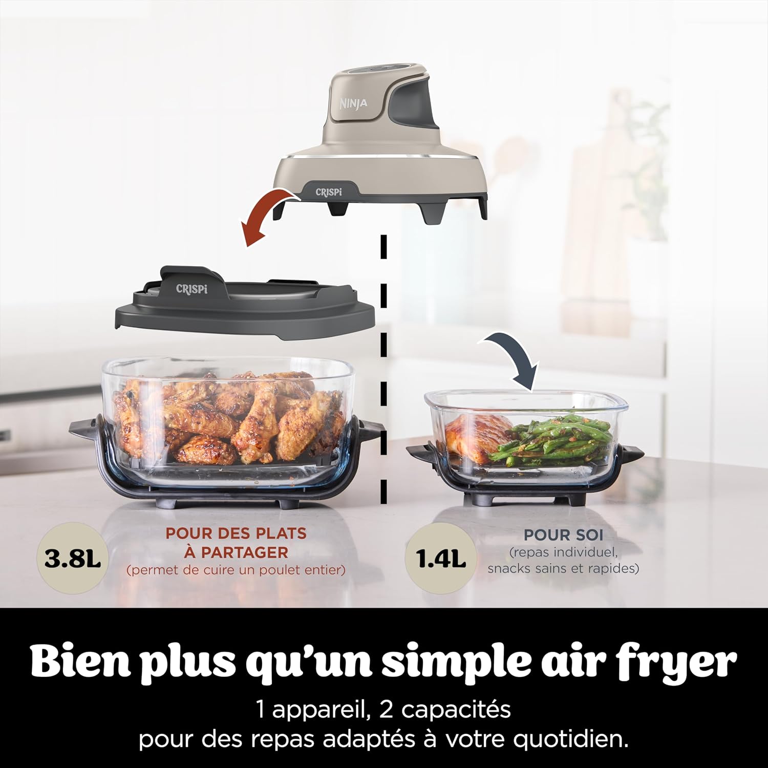 Thumbnail 1 de Ninja CRISPi Air Fryer Design Compact 4 en 1 (FN101EUST) – Compact, polyvalente et prêt à l’emploi