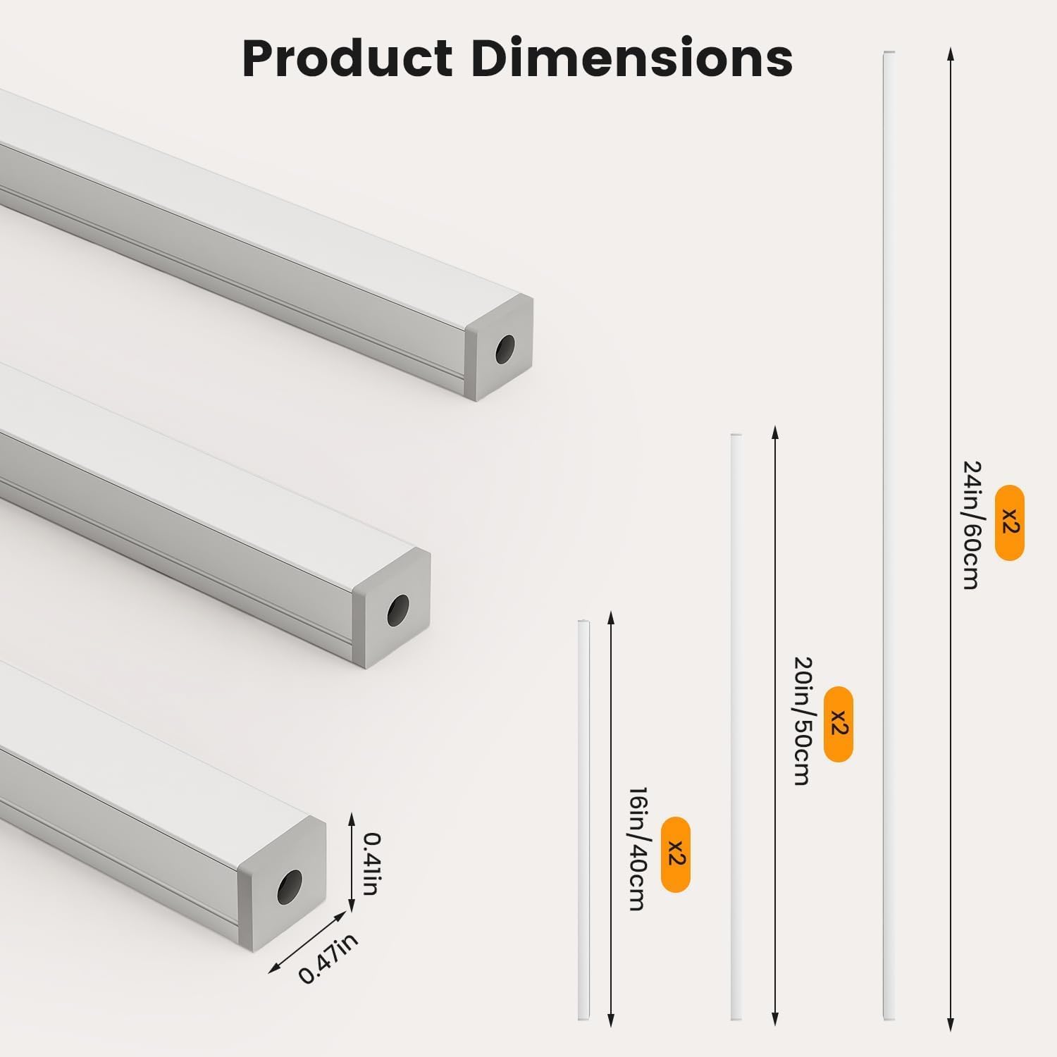 Detalle de INCARLED INCAR-Wall-6pcs-3000K LED Wall Lights, Dimmable 3000K Set