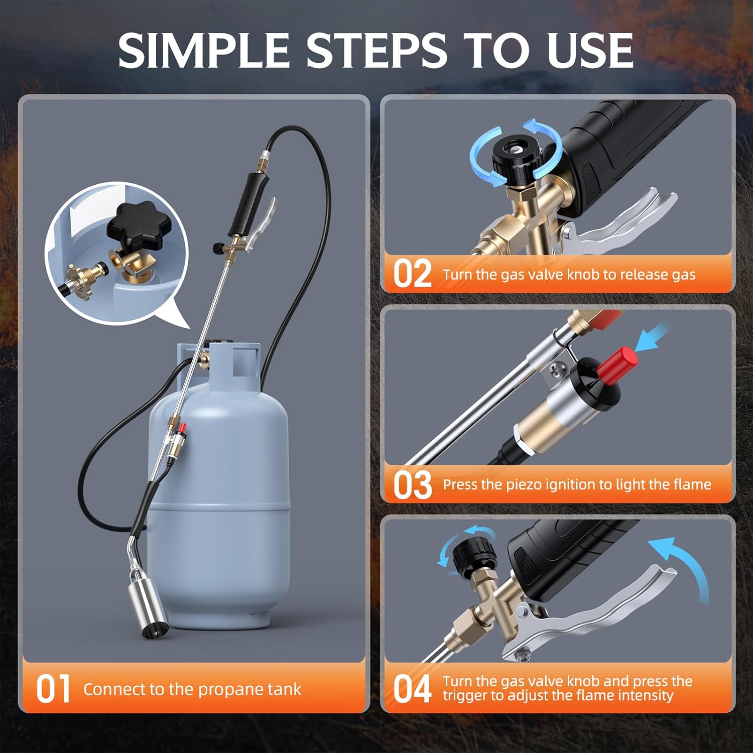 Thumbnail 5 de SEVENMEET Weed Torch with 11.5 ft Hose