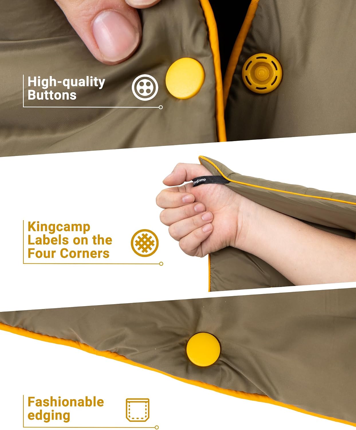 Detalle de KingCamp Camping Blanket 20D Nylon