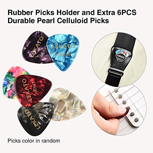 Thumbnail 7 de LEKATO Comfortable Guitar Strap with Memory Foam - 3" Wide, 45"–55" Adjustable