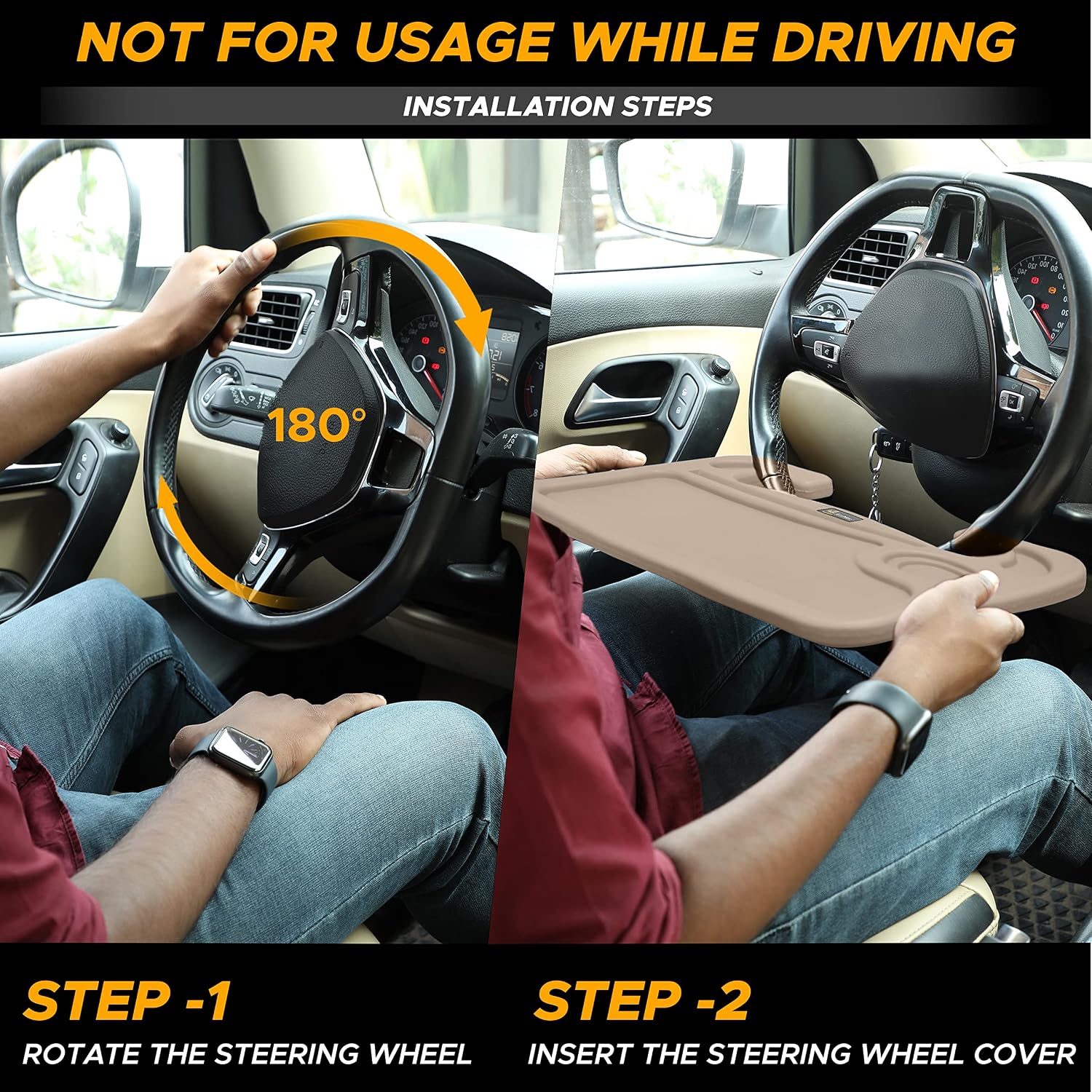 Detalle 2 de EcoNour Steering Wheel Tray in ABS