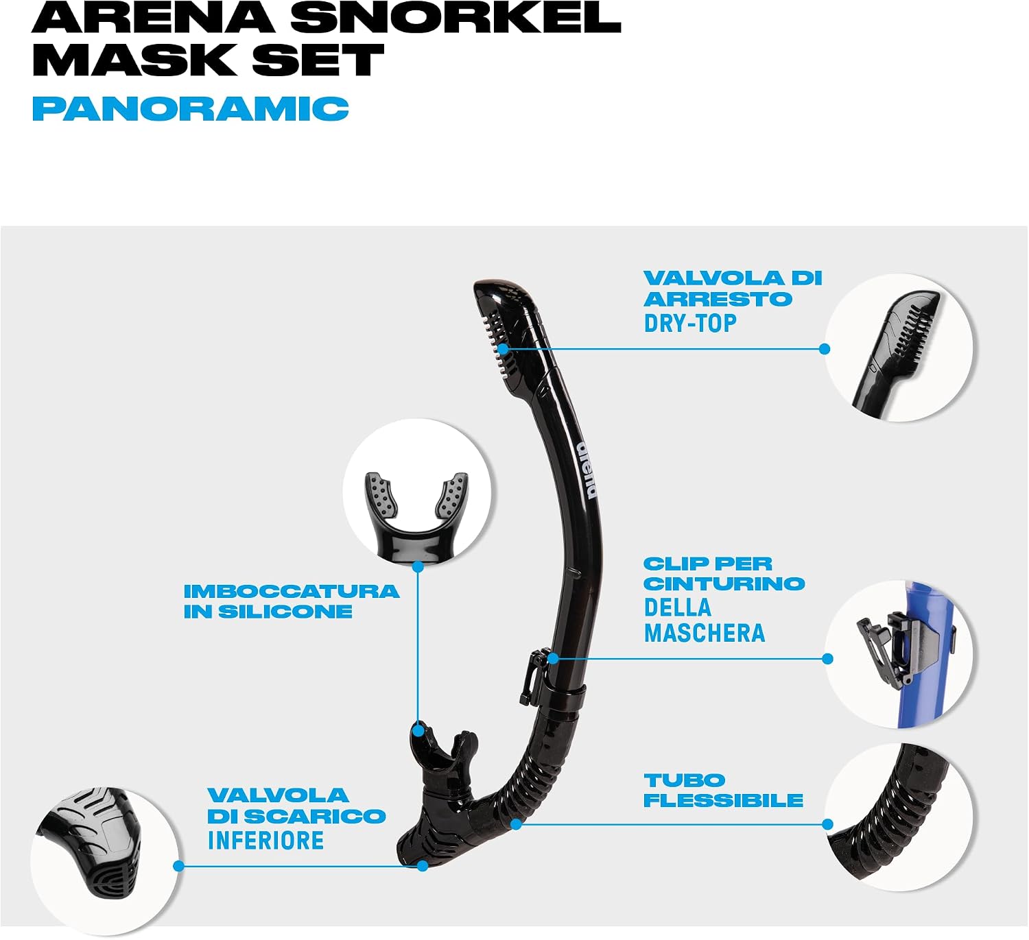 Detalle de Arena Snorkel Mask Set (Adult) — Maschera da snorkeling Arena per adulti