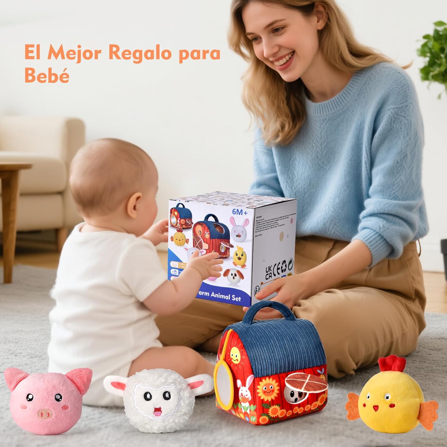 Thumbnail 6 de Loyzico Juguetes Bebes Granja con 6 animales