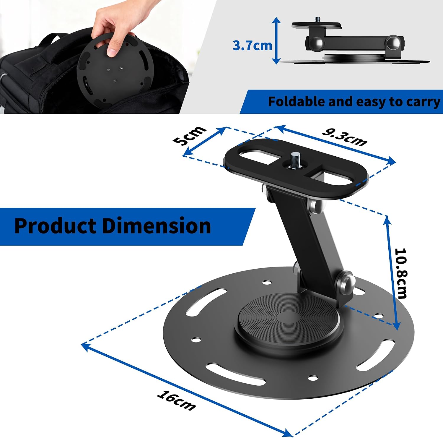 Detalle 2 de suptek PR005WT Adjustable 360° Projector Mount 🎥