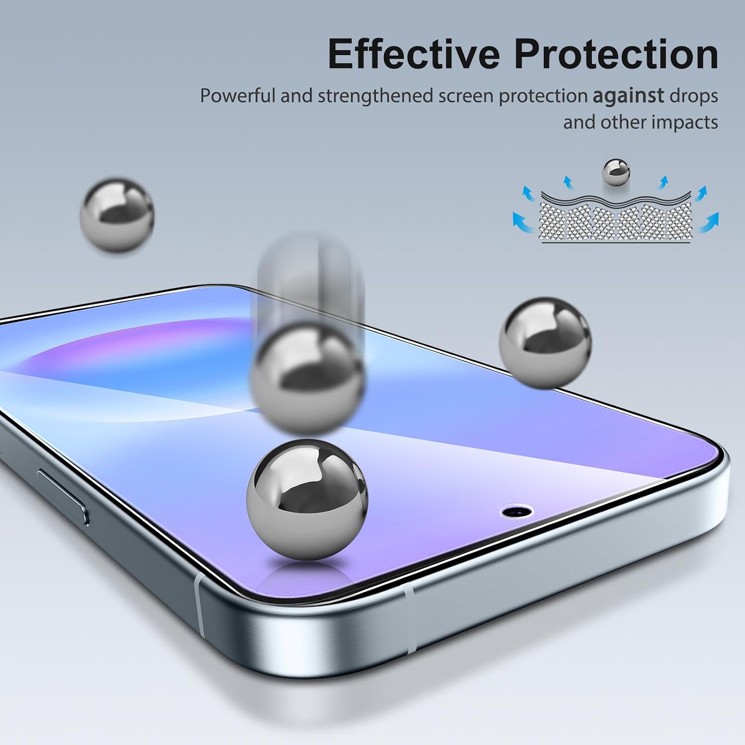 Detalle 2 de SPARIN Panzer Schutz Glas für Samsung Galaxy A57 5G – 3 Schutzfolien + 2 Kameraschutz mit Montage Rahmen