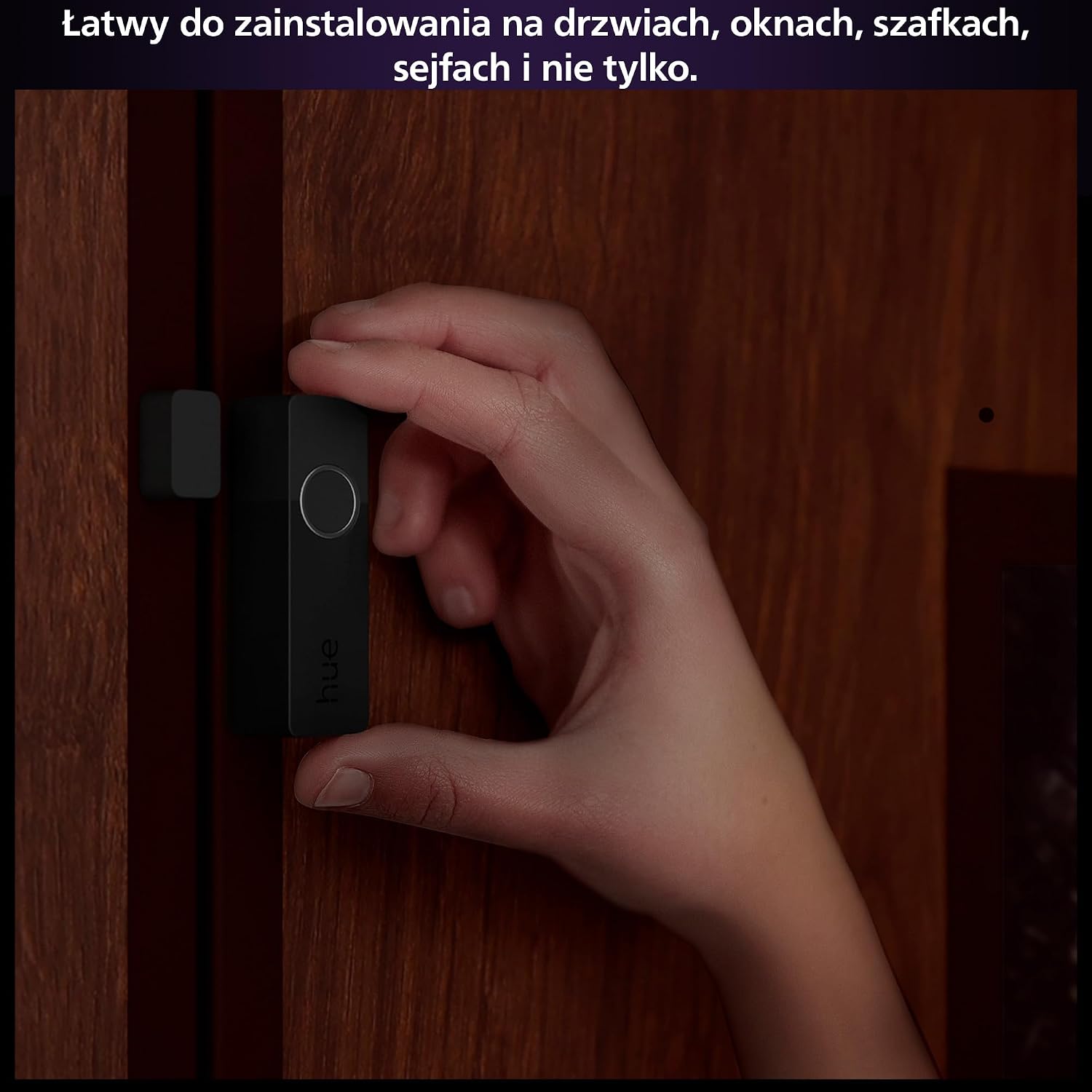 Thumbnail 6 de Philips Hue Secure Raven – czarny czujnik kontaktu z alarmem świetlnym