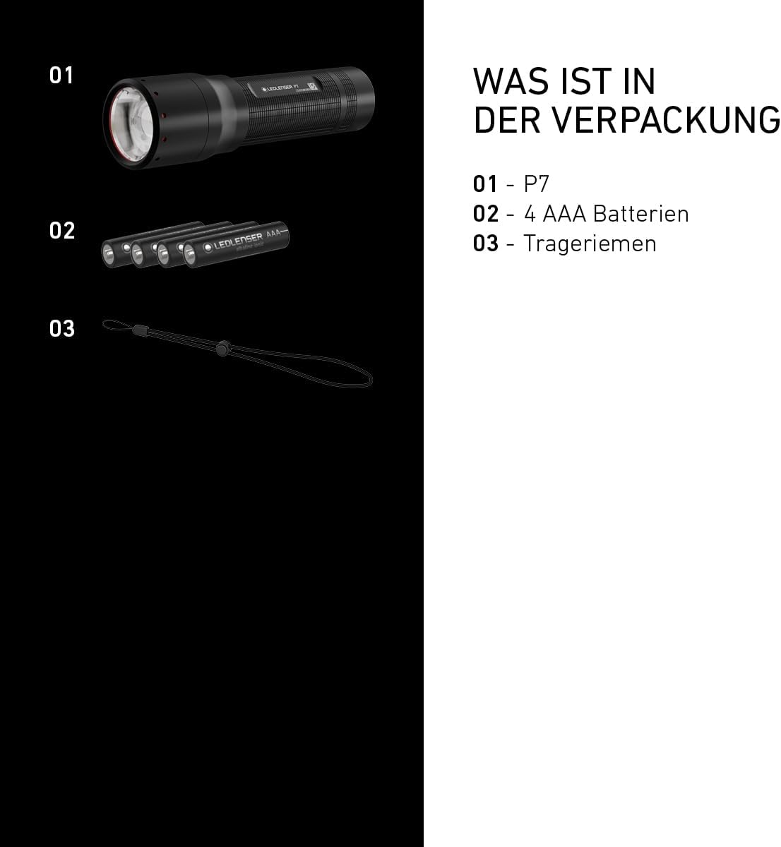 Thumbnail 5 de Ledlenser P7 LED Taschenlampe – 650 Lumen, 400 m Zoom, kompakt & vielseitig