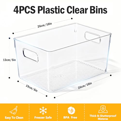 Thumbnail 2 de SWTOIPIG set de 4 organizadores para frigorífico transparentes (26 x 15 x 13 cm)